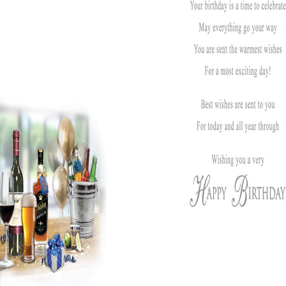 Birthday Card for Him | Regal Publishing Male Birthday Card  -   8 x 6 inches