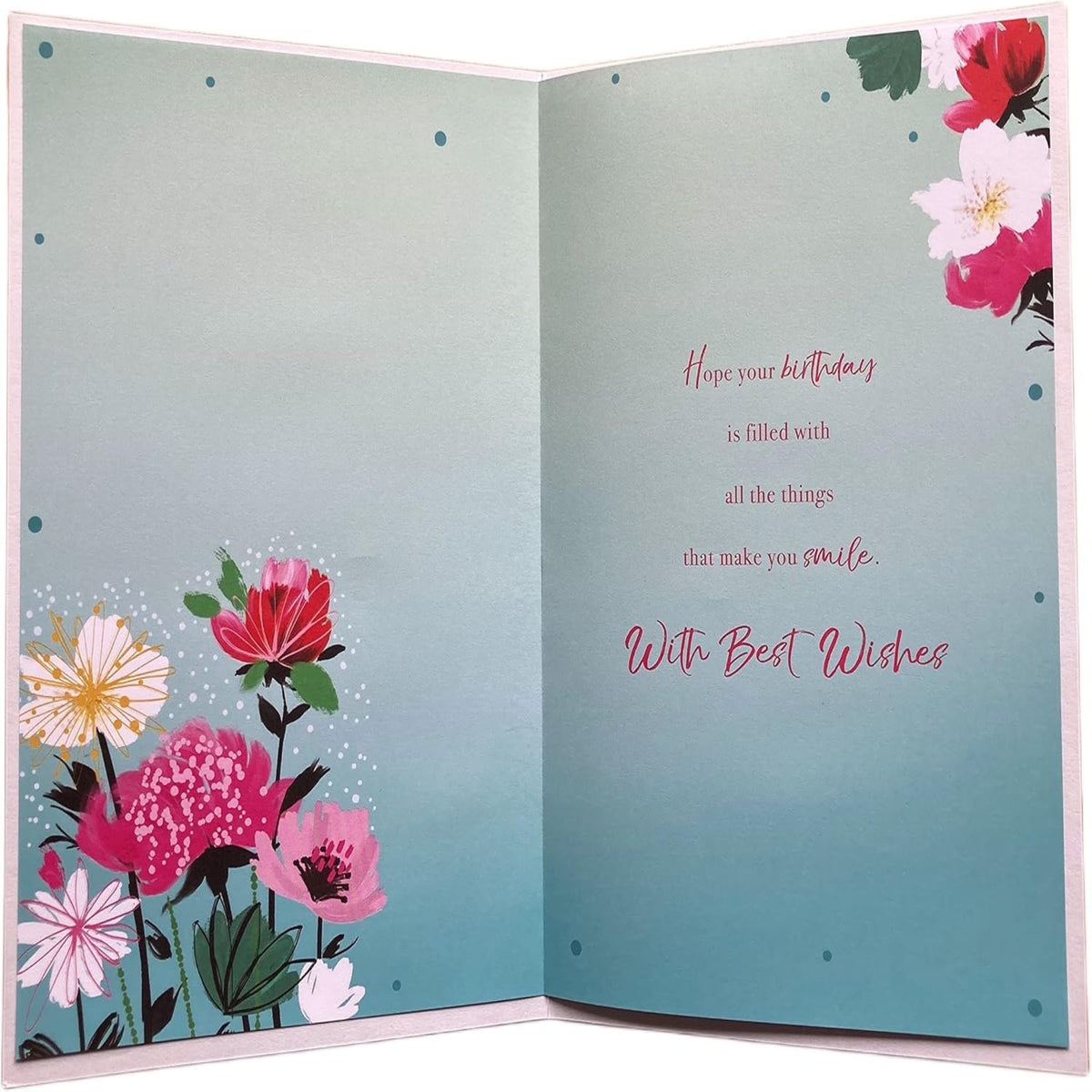Birthday Card for Mum | Modern Floral Birthday Greeting Card     –     23  x  15cm