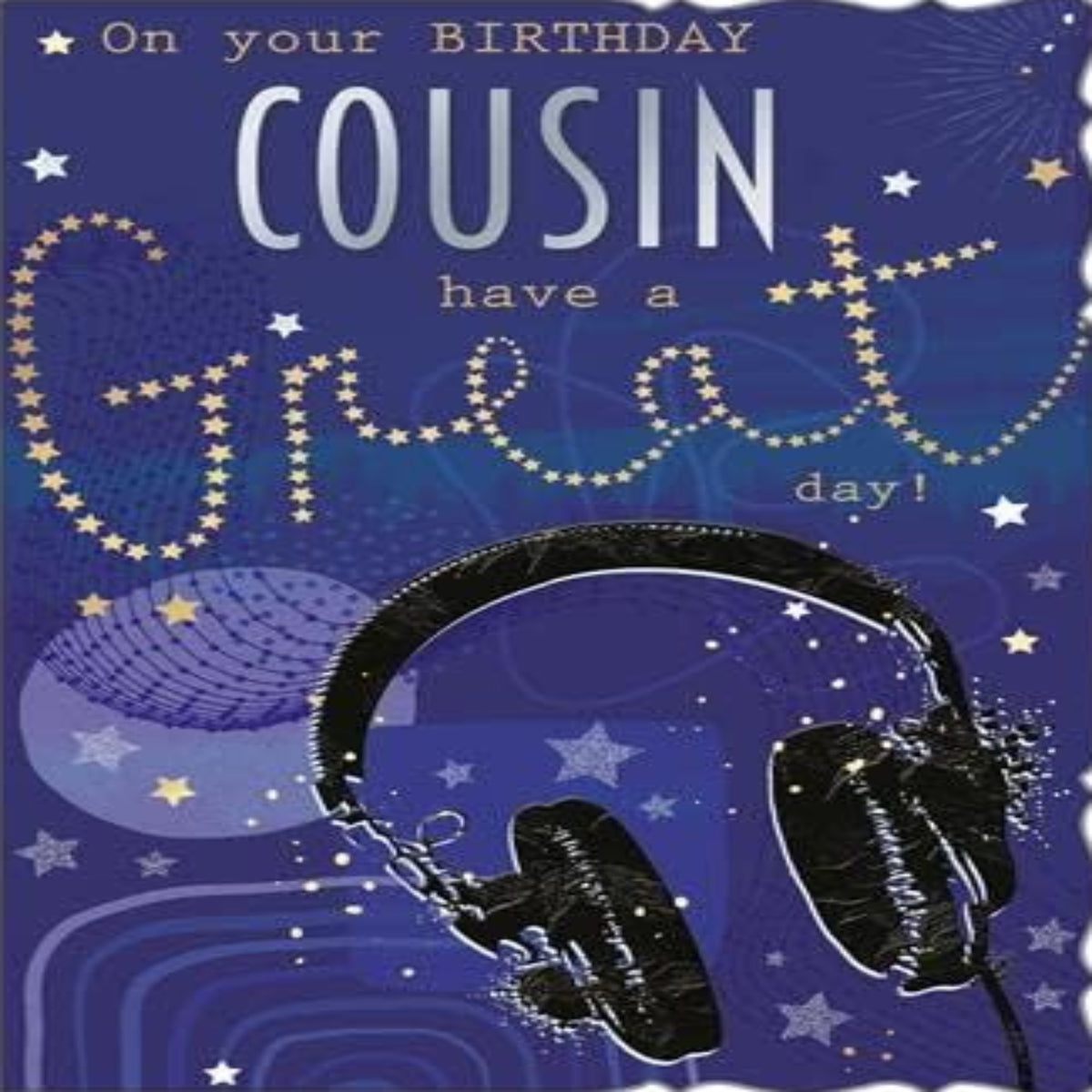 Birthday Card for Cousin | Premium Happy Birthday Greeting Card   -  19.6cm  x  13.7cm