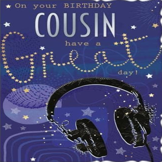 Birthday Card for Cousin | Premium Happy Birthday Greeting Card   -  19.6cm  x  13.7cm