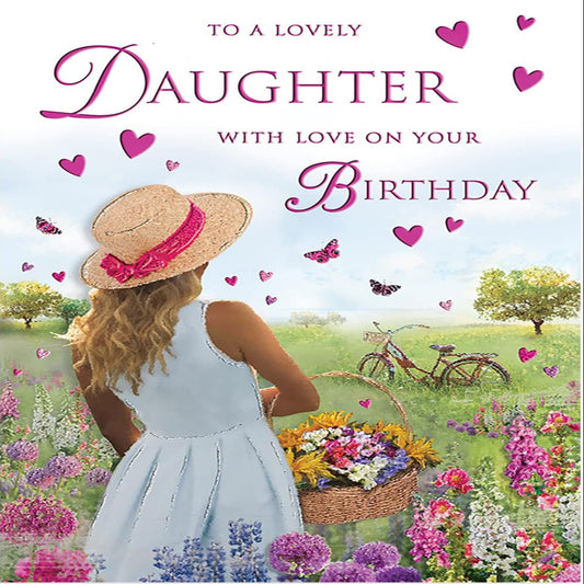 Birthday Card for Daughter | Traditional Greeting Card  -  9  x  6 inches