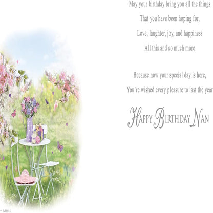 Birthday Card for Nan Garden Design  -  Regal Publishing   -   8  x  6 inches