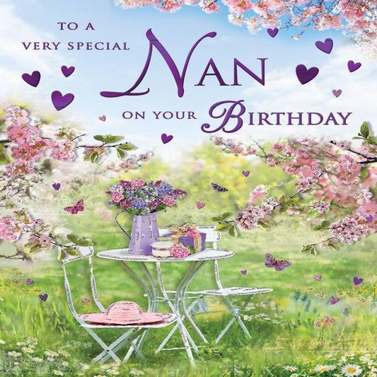 Birthday Card for Nan Garden Design  -  Regal Publishing   -   8  x  6 inches