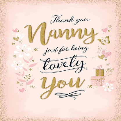 Birthday Card for Nanny | Modern Design  -   8 x 6 inches