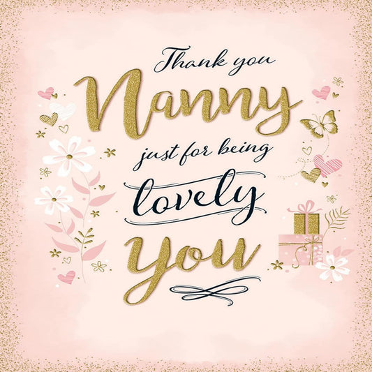 Birthday Card for Nanny | Modern Design  -   8 x 6 inches