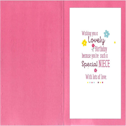 Birthday Card for Niece | Elegant Greeting Card   -  19 x 13.5cm