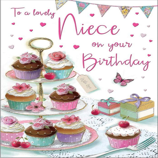 Birthday Card for Niece | Piccadilly Greetings  -  9 x 6 inches