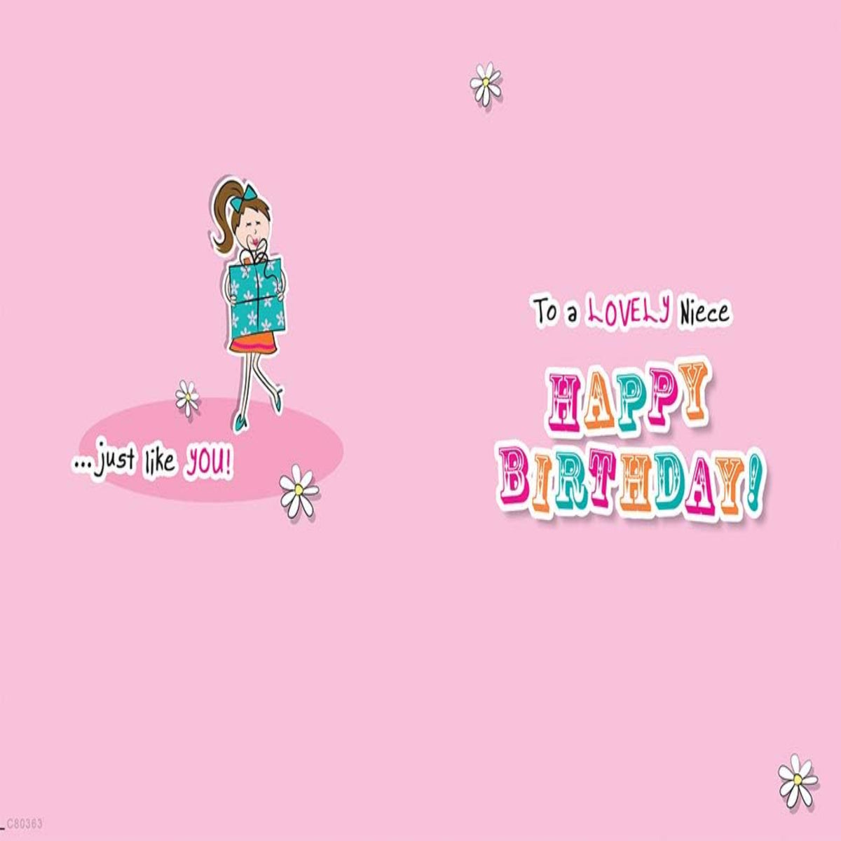 Birthday Card for Niece   –   Regal Publishing Greeting Card  -   8  x  6 inches