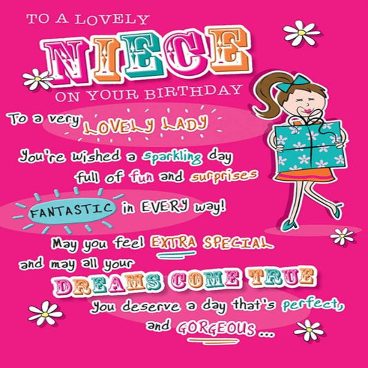 Birthday Card for Niece   –   Regal Publishing Greeting Card  -   8  x  6 inches