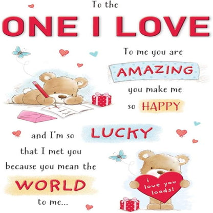 Birthday Card for One I Love | Piccadilly Greetings  -   9  x  6 inches
