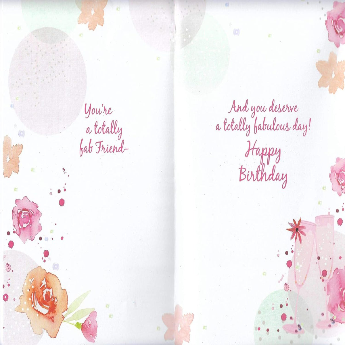 Birthday Card for Special Friend | Bring On The Bubbles  -  17 x 25 cm