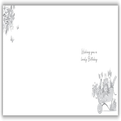 Birthday Card for Special Friend | Cats & Flowers Design  -   158  x  158 mm