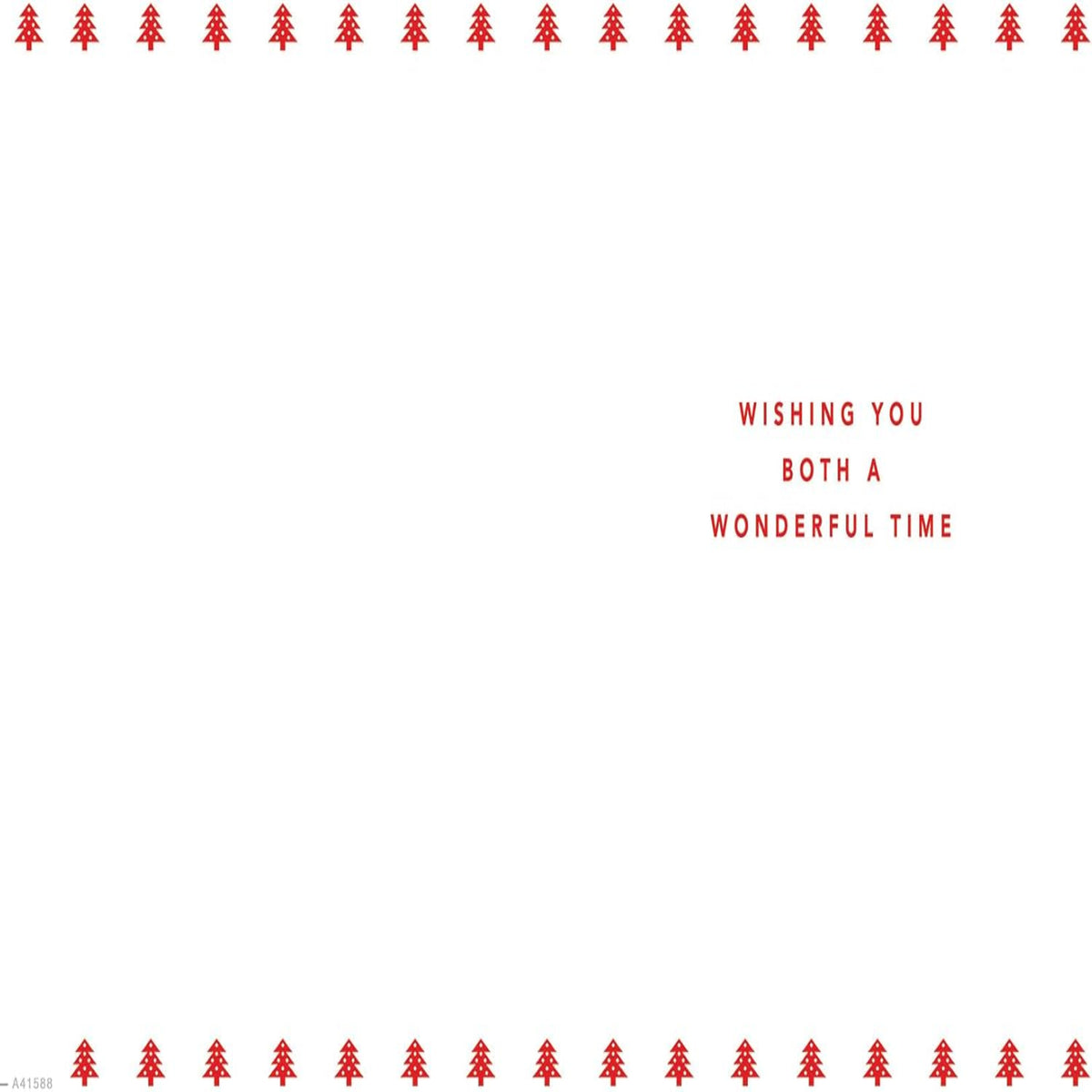 Brother & Sister-in-Law Christmas Card with Gold Text   -    8   x  6 inches