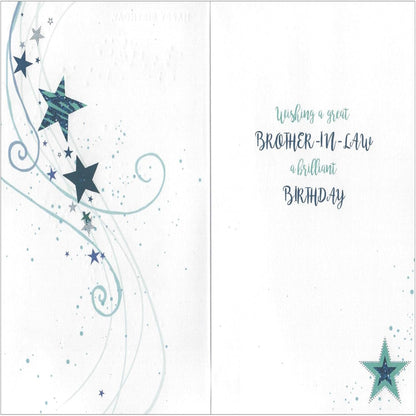 Brother-in-Law Birthday Card – Multicolour Text  -  19.5cm x 13.5cm