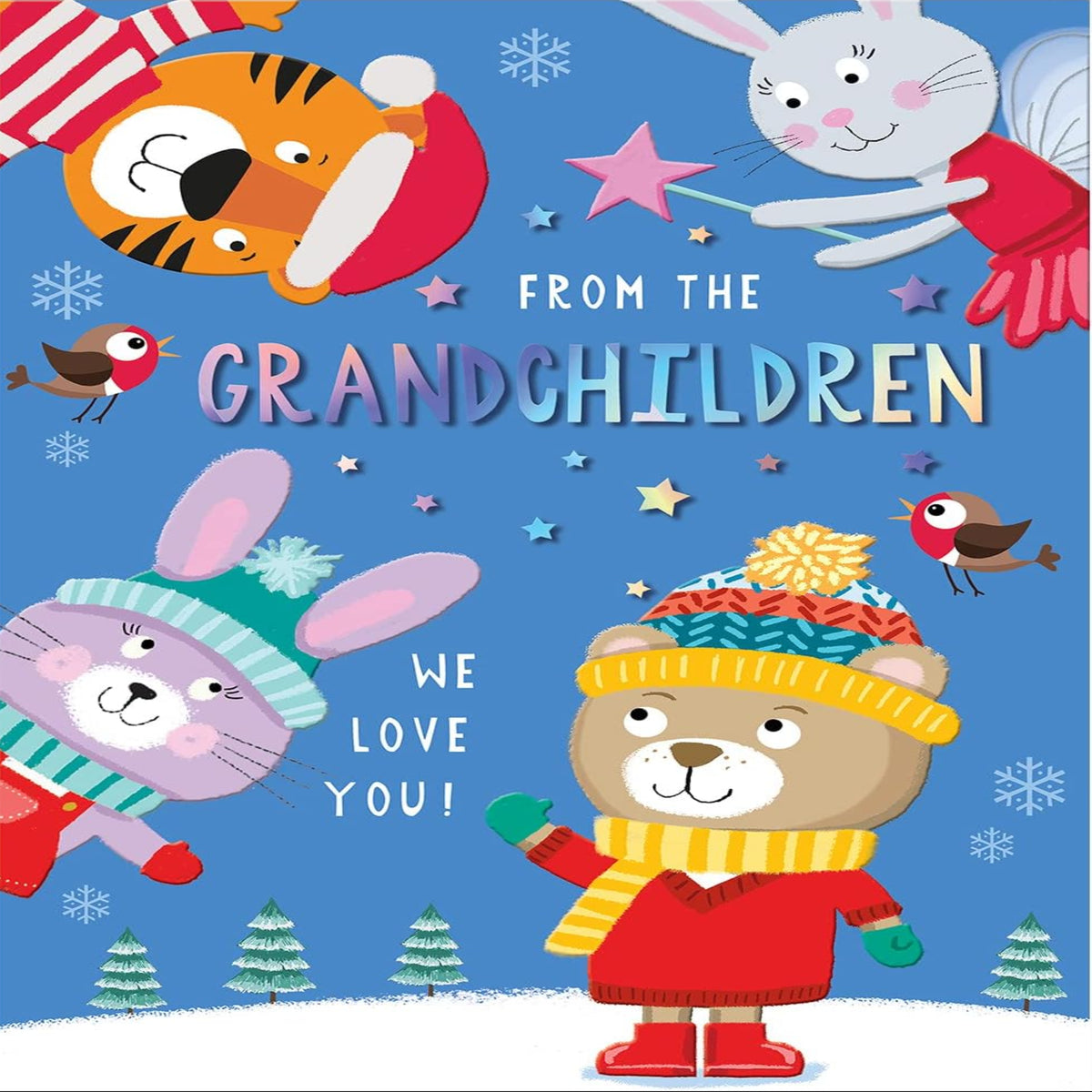 Character Christmas Card from Grandchildren    -   Regal Publishing    -    9   x  6 inches