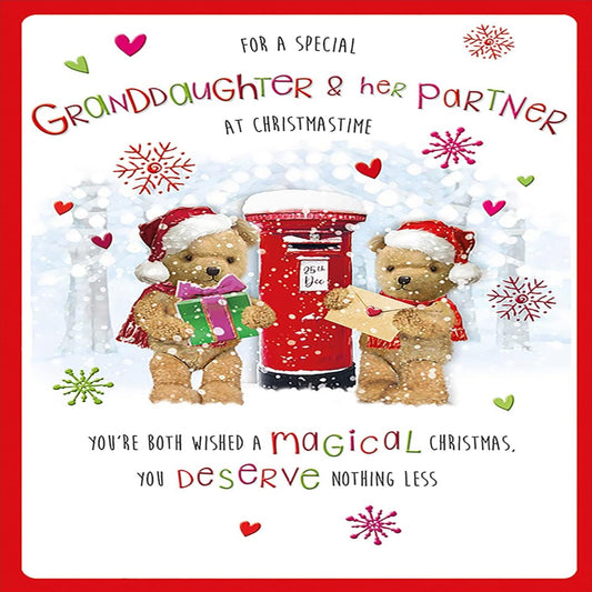 Regal Publishing Granddaughter & Partner Character Christmas Card- 9 x 6 inches