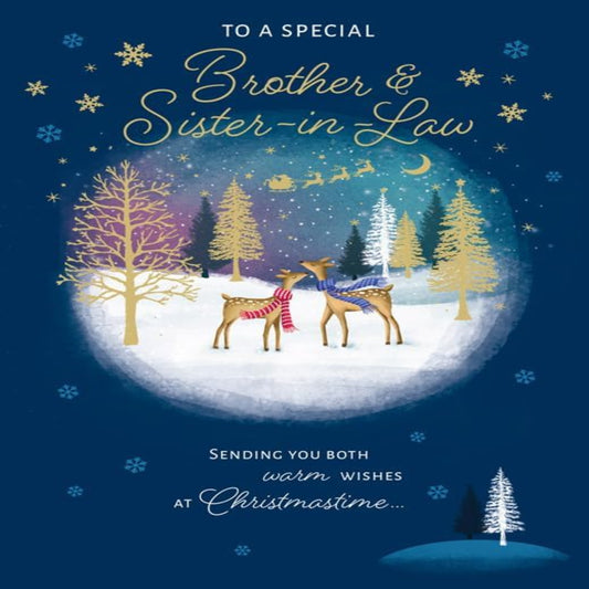 Piccadilly Greetings Special Brother & Sister-in-Law Christmas Card - 9 x 6 inches