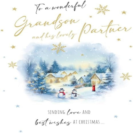 Christmas Card for Grandson and Partner | Regal Publishing    -    9  x  6 inches