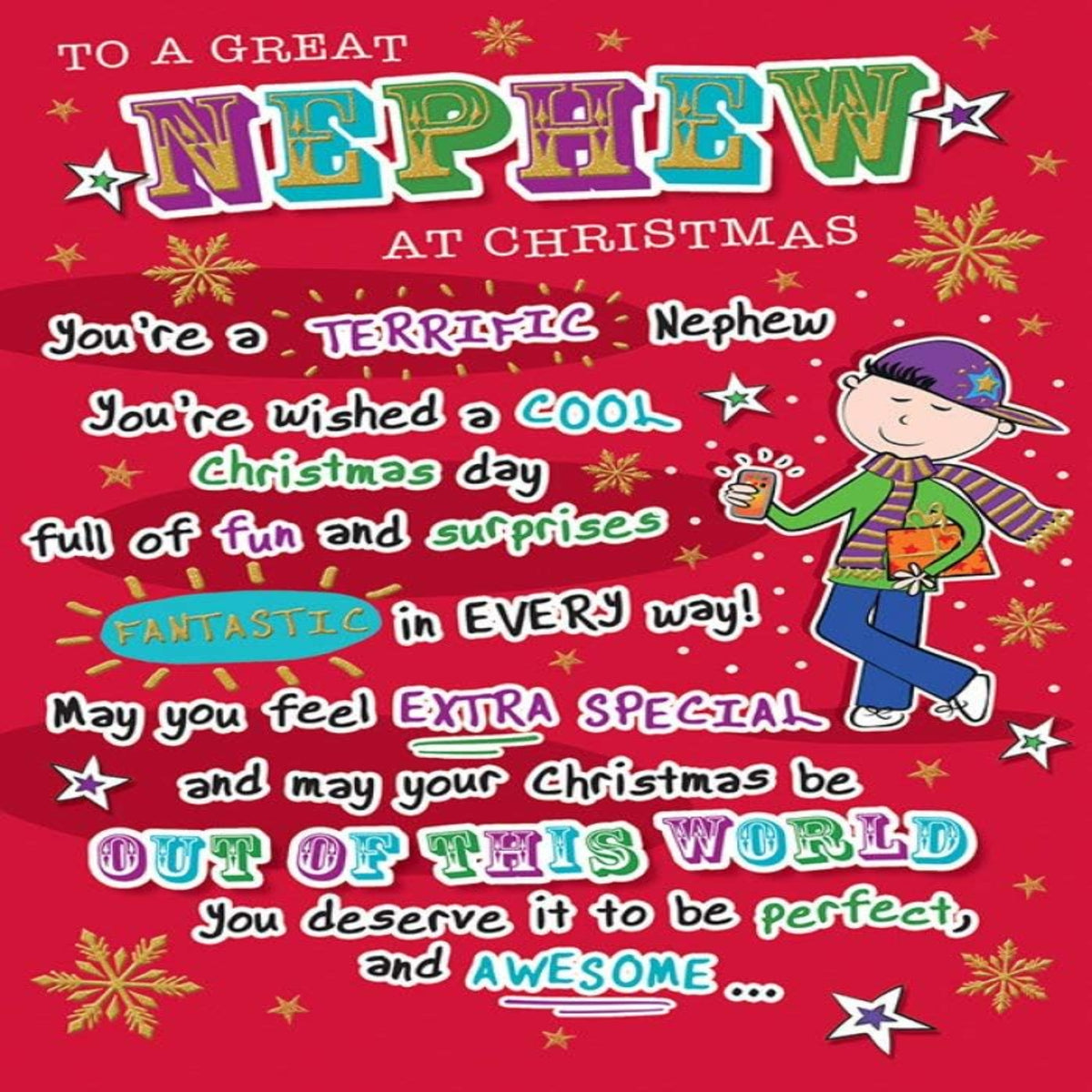 Christmas Card for Nephew | Regal Publishing   -   9   x   6 inches