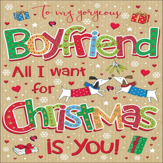 Christmas Card for Boyfriend | Regal Publishing  -  8  x  6 inches