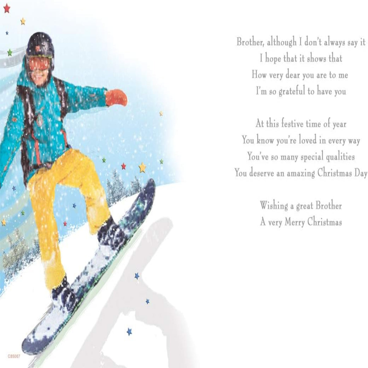 Christmas Card for Brother   -   Regal Publishing    -   9   x   6  inches
