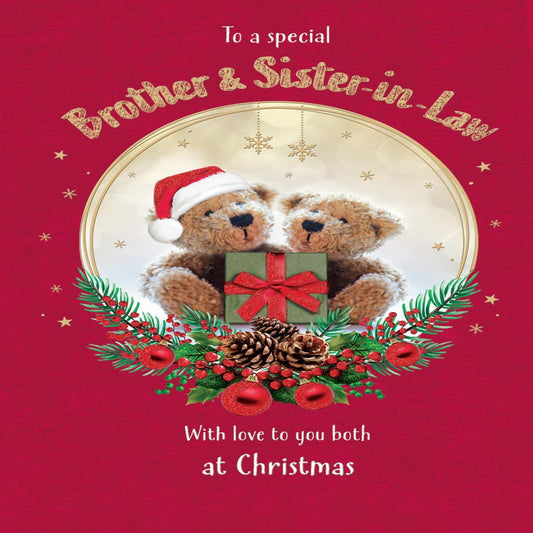 Christmas Card for Brother & Sister-in-Law | Piccadilly Greetings  -   9  x  6 inches