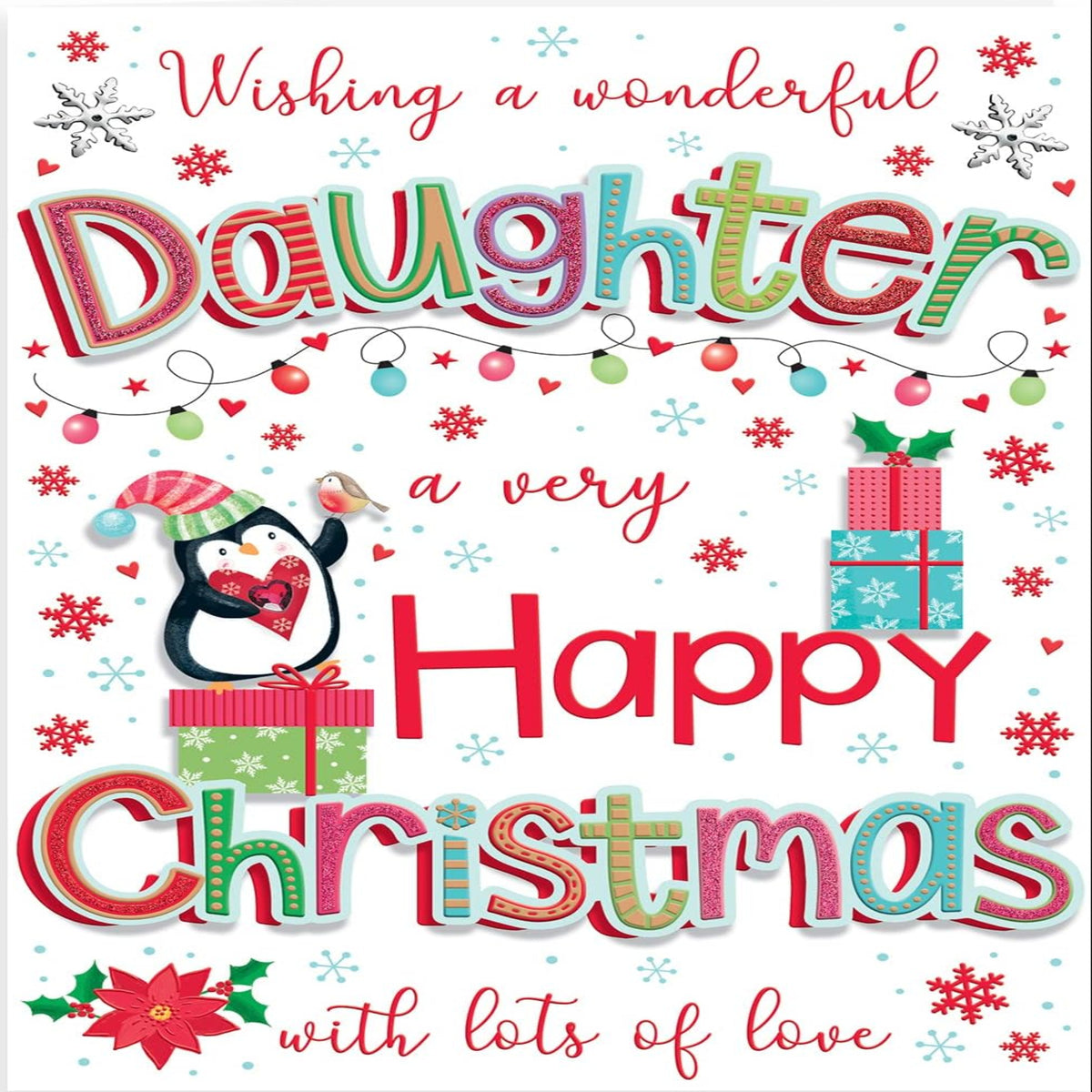 Christmas Card for Daughter -  Regal Publishing   -   9  x  6 inches