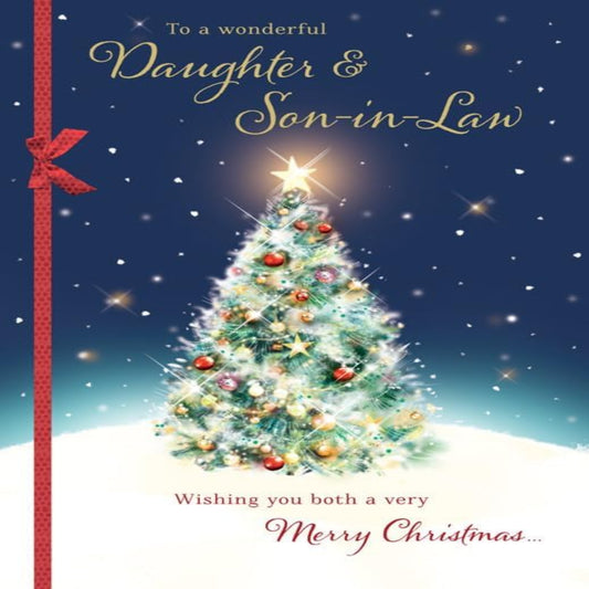 Christmas Card for Daughter & Son-in-Law | Festive Family Greeting Card   -  Regal Publishing   -  9 x 6 inches