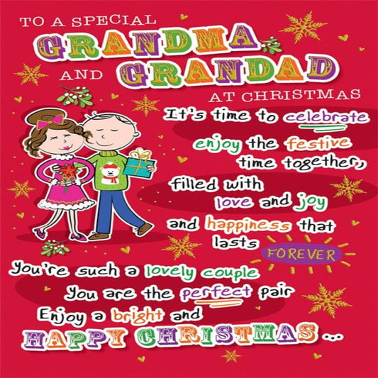 Christmas Card for Grandma & Grandad   –   Regal Publishing   -   9   x  6 inches