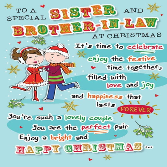 Christmas Card for Sister & Brother-in-Law  -  ‎9 x 6 inches