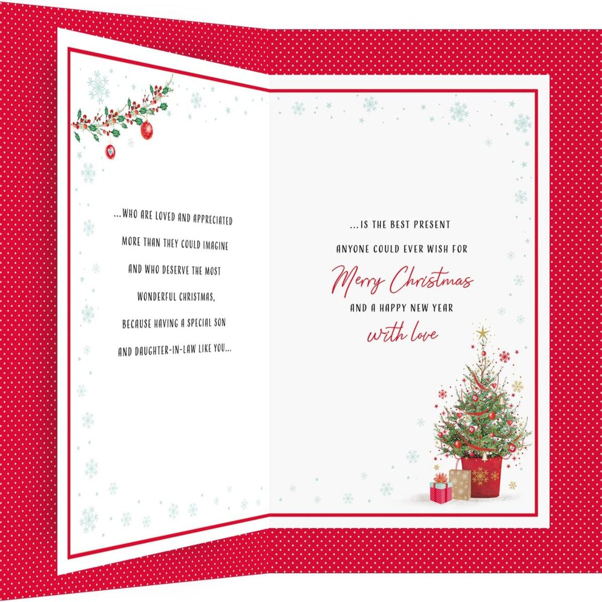 Christmas Card for Son and Daughter-in-Law   -  Regal Publishing   -  12 x 8 inches