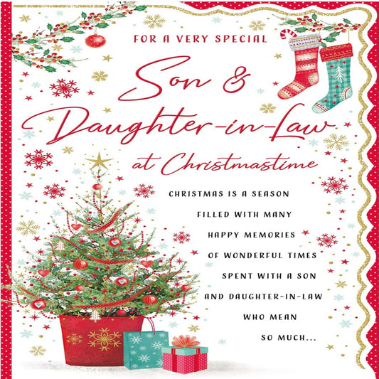 Christmas Card for Son and Daughter-in-Law   -  Regal Publishing   -  12 x 8 inches
