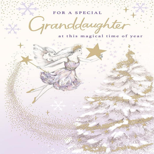 Christmas Card for Special Granddaughter | Magical Fairy  -  Regal Publishing   -  9 x 6 inches