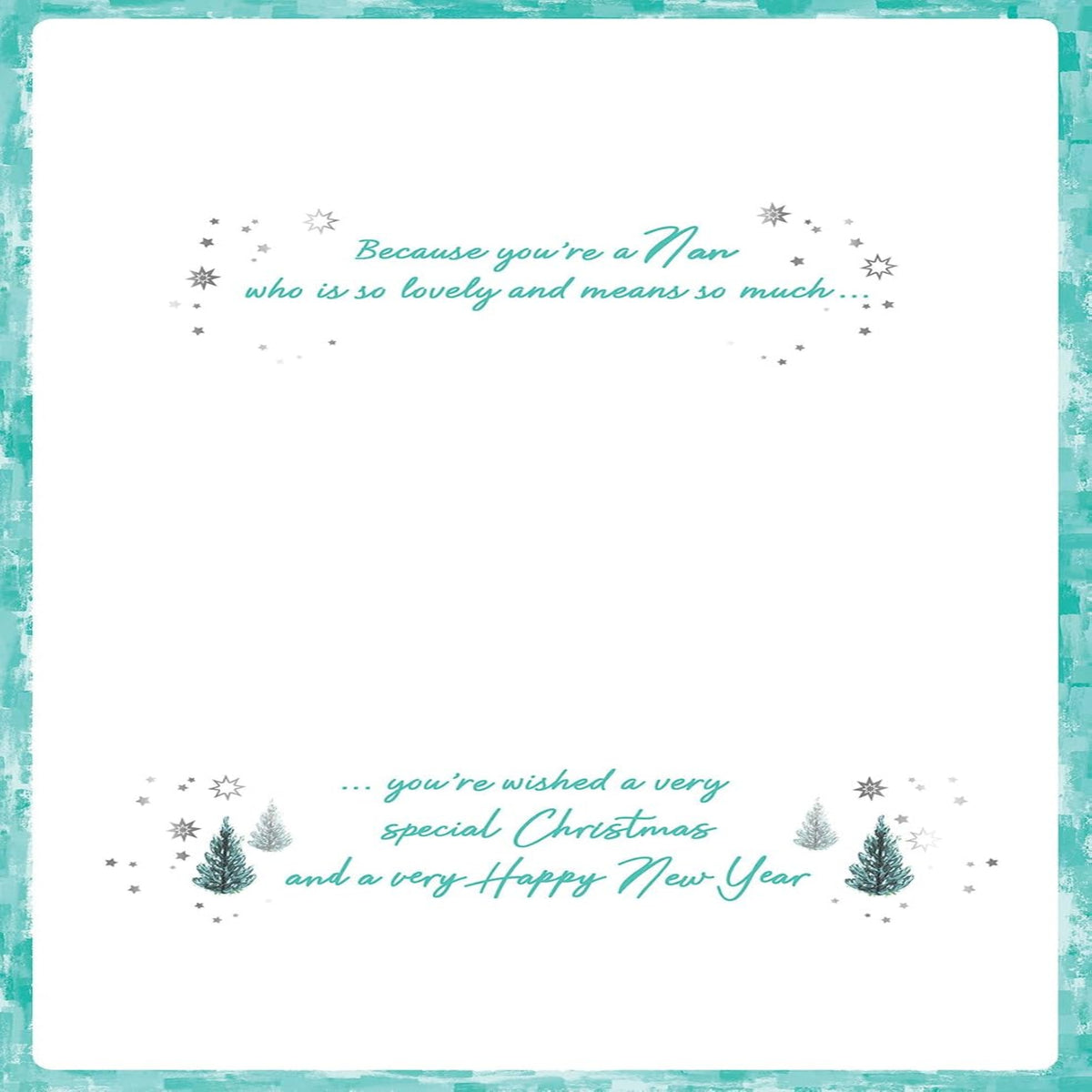 Christmas Card for a Lovely Nan | Cute Bears    -   8  x  6 inches
