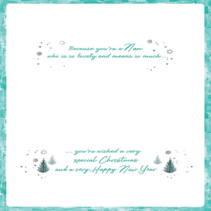 Christmas Card for a Lovely Nan | Cute Bears    -   8  x  6 inches