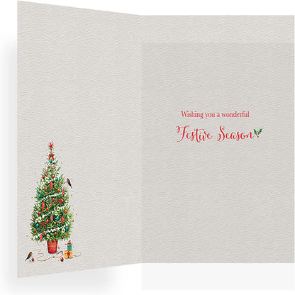 Christmas Card –   Piccadilly Greetings Open Design   -    8   x   6 inches