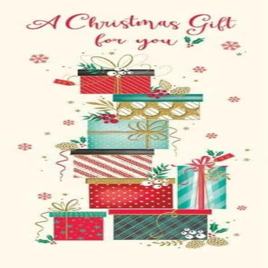 Christmas Money Wallet Card   –   Festive Money Holder Greeting Card  -   Regal Publishing  -  8  x  4 inches