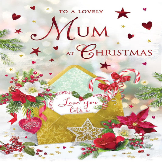 Regal Publishing Christmas Card to a Lovely Mum with Envelope - 9 x 6 inches