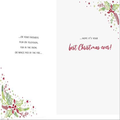 Classic Christmas Card for a Special Couple  -   9  x  6 inches