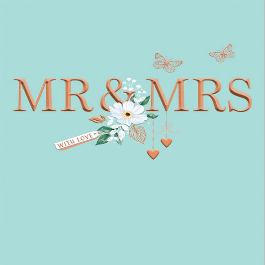 Classic Wedding Card | Elegant Wedding Greeting   -  8  x  6 inches