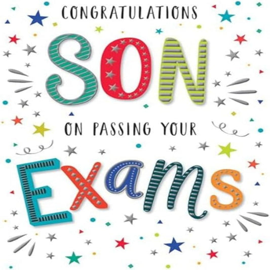 Congratulations Card for Son Passing Exams   -   Regal Publishing   -   8  x  6 inches