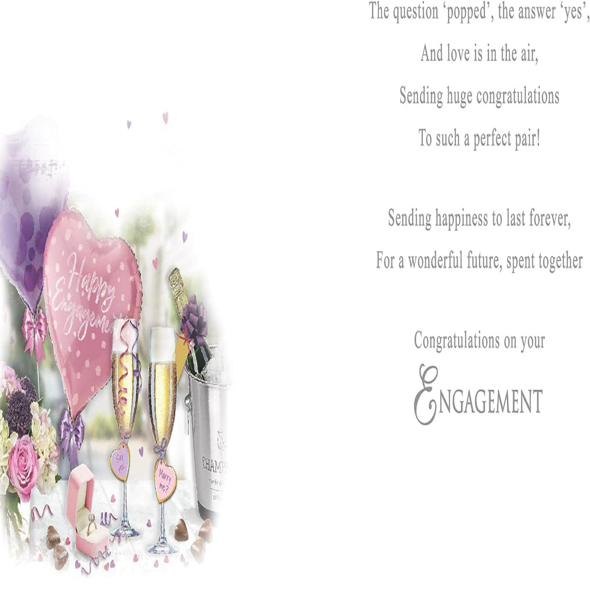 Congratulations You're Engaged Card | Bubbly Engagement Card   -    Regal Publishing    -   8 x 6 inches