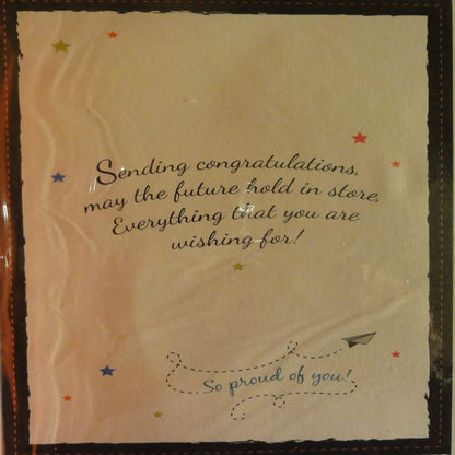 Congratulations on Passing Exams Card   –   Engraved Design   -  19.5  x  13.7 cm