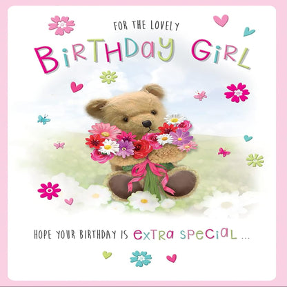 Cute Flowers Birthday Greeting Card   -   Regal Publishing    -   8 x 6 inches