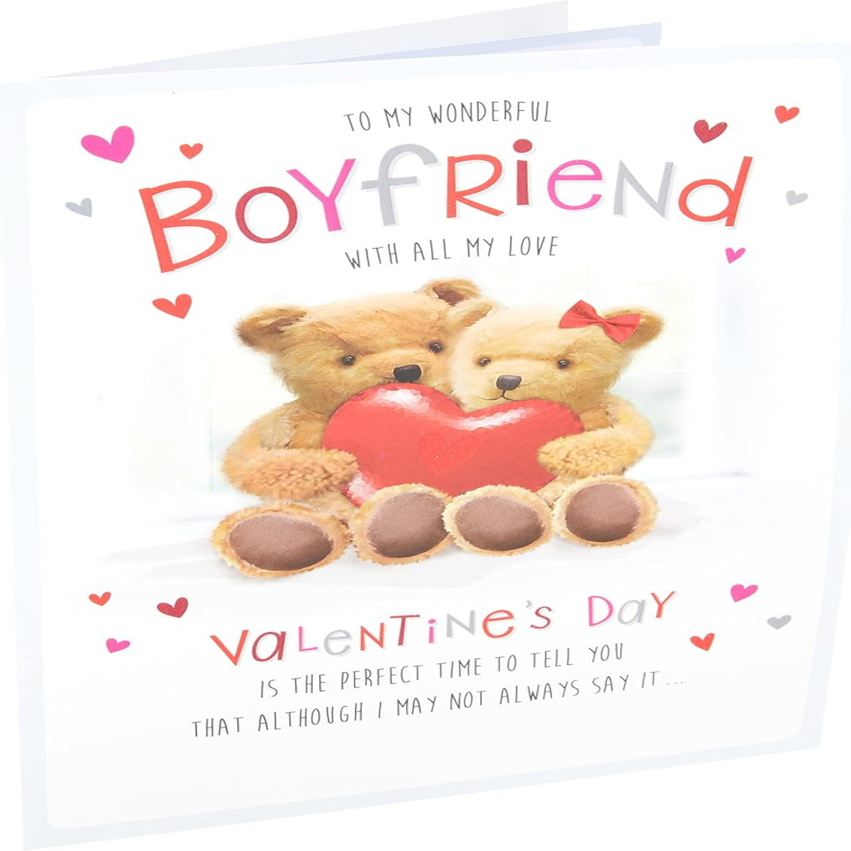 Cute Valentine’s Card for Boyfriend  -  Piccadilly Greetings   -  9  x  6  inches