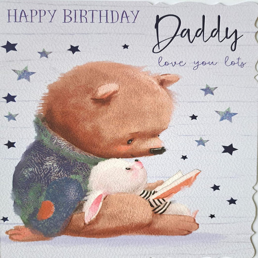 Daddy Birthday Card   –   Happy Birthday Daddy Love You Lots   -   13.5cm   x  19.5 cm