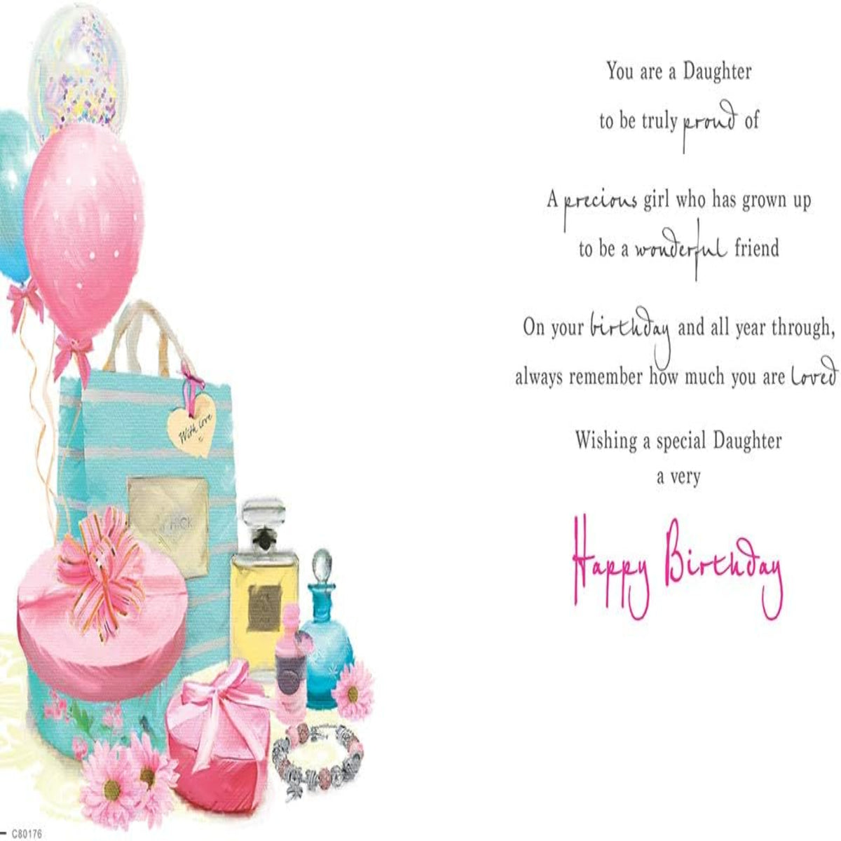 Daughter Birthday Card   -  Regal Publishing  -   9  x  6  inches