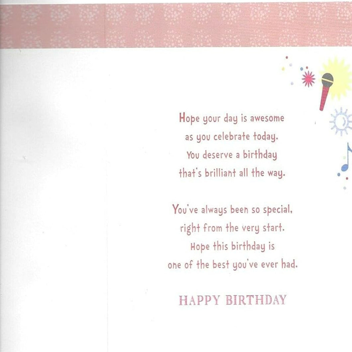 Daughter Birthday Card with Badge   –   Xpress Yourself   -  9 x 6 inches