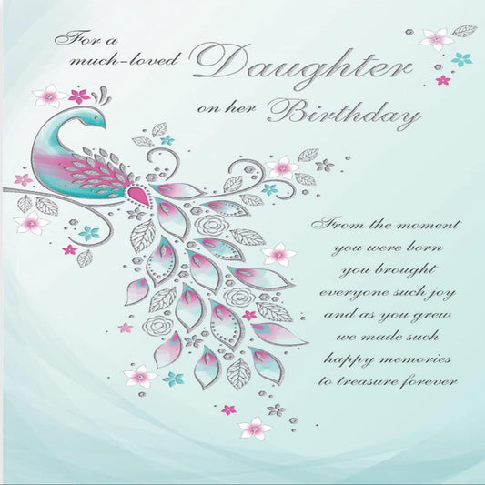 Daughter Birthday Card – Classic Happy Birthday Greeting Card  -  Regal Publishing   -   9  x  6 inches