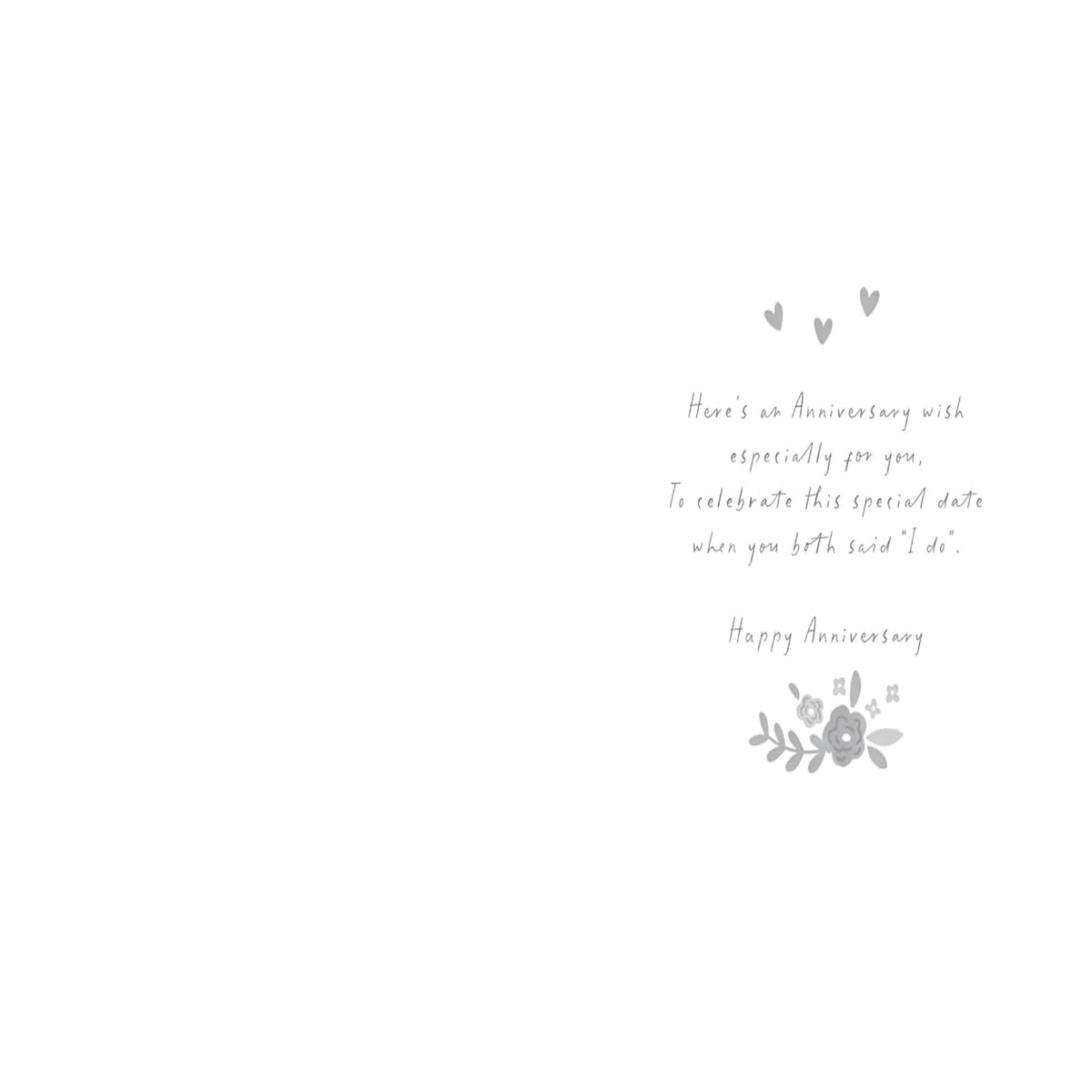Daughter & Son-in-Law Anniversary Card | Paper Rose Floral Swan Design   -   230  x  160mm